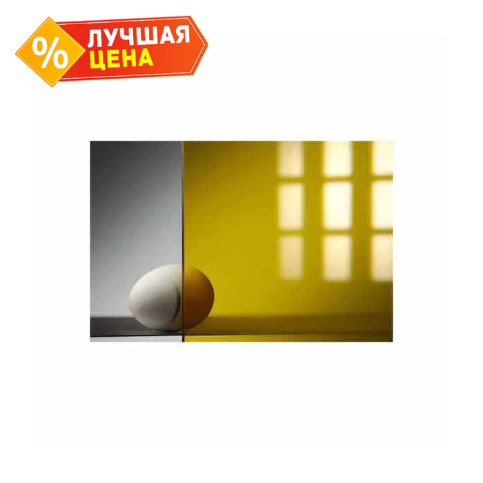 Монолитный поликарбонат 6 мм КИВИ желтый 2050х3050 мм