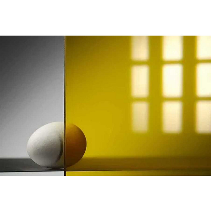 Монолитный поликарбонат 8 мм КОЛИБРИ янтарь 2050х3050 мм